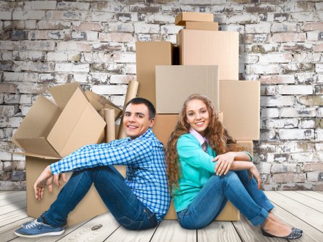 Family moving into a new home in Clapham
