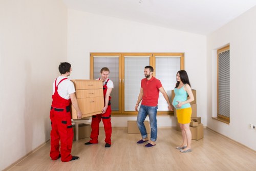 Efficient unpacking services setting up a new home